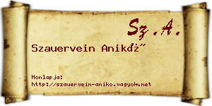 Szauervein Anikó névjegykártya
